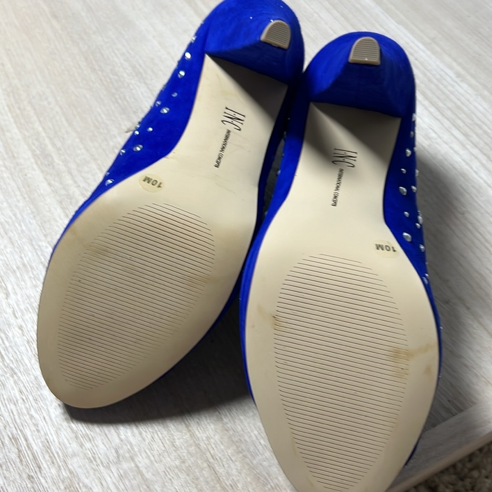 INC Blue Studded Open Toe Heel Shoe Women’s Size 10 - Picture 9 of 9